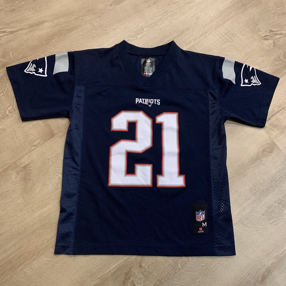 NFL New England Patriots Malcom Butler #21 Jersey Youth Boys Medium (10/12) Navy